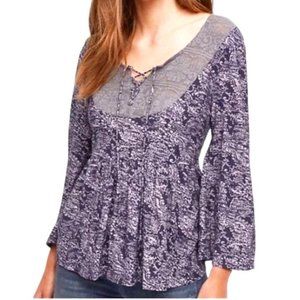 BNWOT ANTHROPOLOGIE akemi+kin Marcella bell sleeve boho peasant tie blouse